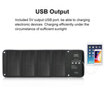 HAWEEL 28W折りたたみ式ソーラーパネル充電器 5V 3A最大デュアルUSBポート付き、28Wパネル(B)