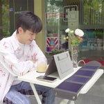 HAWEEL 14W 5V 2.4A ポータブル折りたたみ式ソーラーチャージャー アウトドア旅行用充電式折りたたみバッグ 4つのソーラーパネル＆USBポート付き サイズ: S, 14W