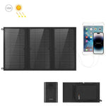 HAWEEL 18W 3パネル 折りたたみ式ソーラーパネル充電バッグ 5V / 3.1A 最大デュアルUSBポート対応 QC3.0およびAFC対応、18W 3パネル