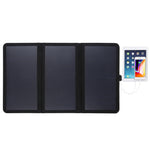 HAWEEL 21W 超薄型 3つ折り 折りたたみ式 5V / 3A ソーラーパネル充電器 デュアルUSBポート対応 QC3.0およびAFC対応、超薄型21W
