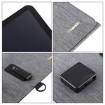 HAWEEL 21W 超薄型 3つ折り 折りたたみ式 5V / 3A ソーラーパネル充電器 デュアルUSBポート対応 QC3.0およびAFC対応、超薄型21W
