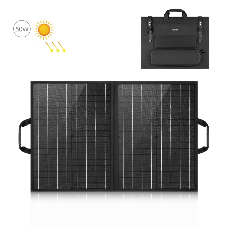 HAWEEL 50W 折りたたみ式ソーラーパネル充電器 旅行用折りたたみバッグ、50W