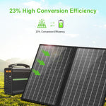 HAWEEL 50W 折りたたみ式ソーラーパネル充電器 旅行用折りたたみバッグ、50W