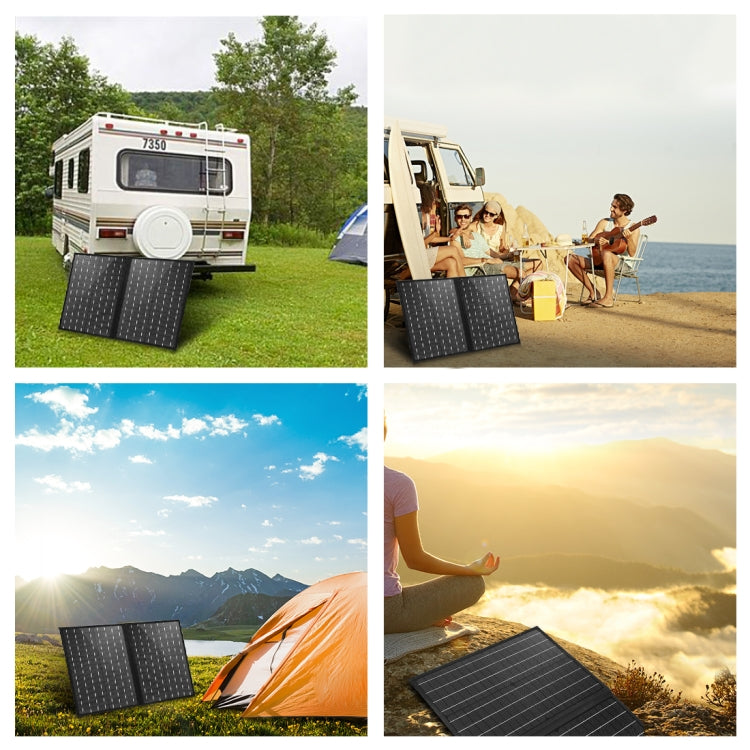 HAWEEL 50W 折りたたみ式ソーラーパネル充電器 旅行用折りたたみバッグ、50W
