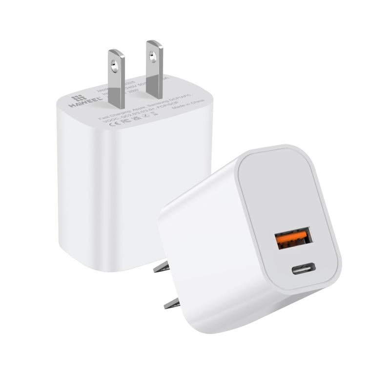HAWEEL 20W デュアルポート急速充電アダプター、USプラグ、デュアルポート充電器 USプラグ