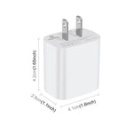 HAWEEL 20W デュアルポート急速充電アダプター、USプラグ、デュアルポート充電器 USプラグ