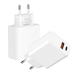 HAWEEL 20W デュアルポート急速充電アダプター、EUプラグ、デュアルポート充電器 EUプラグ