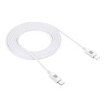 HAWEEL 25W 3A USB-C / Type-C to 8ピン PD急速充電ケーブル iPhone、iPad用、ケーブル長さ：2m、Type-C to 8ピン 2m