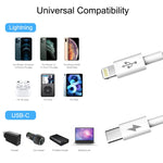 HAWEEL 25W 3A USB-C / Type-C to 8ピン PD急速充電ケーブル iPhone、iPad用、ケーブル長さ：2m、Type-C to 8ピン 2m