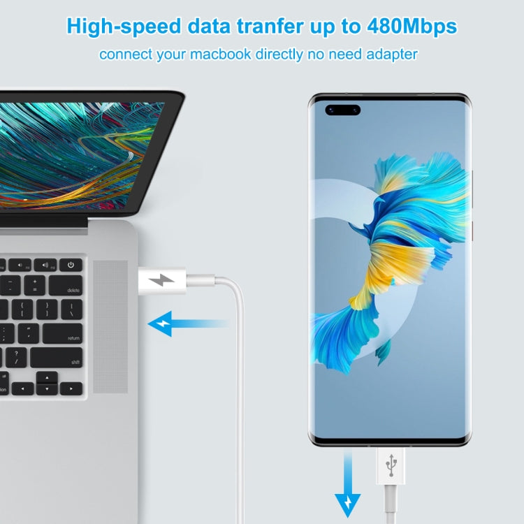 HAWEEL 25W 3A Type-C / USB-C から Type-C / USB-C PD 急速充電データケーブル、長さ：2m、Type-C から Type-C 2m