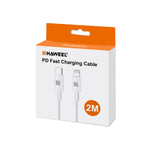 HAWEEL 25W 3A Type-C / USB-C から Type-C / USB-C PD 急速充電データケーブル、長さ：2m、Type-C から Type-C 2m