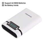 HAWEEL DIY 4 x 18650バッテリー（別売）10000mAh パワーバンクシェルボックス 2 x USB出力＆ディスプレイ付き iPhone、Galaxy、Sony、HTC、Google、Huawei、Xiaomi、Lenovo他スマートフォン対応、DIY 4 x 18650 10000mAh バッテリー（US）