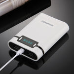 HAWEEL DIY 4 x 18650バッテリー（別売）10000mAh パワーバンクシェルボックス 2 x USB出力＆ディスプレイ付き iPhone、Galaxy、Sony、HTC、Google、Huawei、Xiaomi、Lenovo他スマートフォン対応、DIY 4 x 18650 10000mAh バッテリー（US）