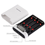 HAWEEL DIY 4 x 18650バッテリー（別売）10000mAh パワーバンクシェルボックス 2 x USB出力＆ディスプレイ付き iPhone、Galaxy、Sony、HTC、Google、Huawei、Xiaomi、Lenovo他スマートフォン対応、DIY 4 x 18650 10000mAh バッテリー（US）
