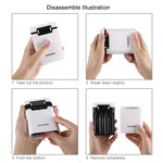 HAWEEL DIY 4 x 18650バッテリー（別売）10000mAh パワーバンクシェルボックス 2 x USB出力＆ディスプレイ付き iPhone、Galaxy、Sony、HTC、Google、Huawei、Xiaomi、Lenovo他スマートフォン対応、DIY 4 x 18650 10000mAh バッテリー（US）