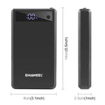 HAWEEL DIY 6 x 18650バッテリー 24W急速充電パワーバンクボックスケース ディスプレイ付き、バッテリー別売、6 x 18650バッテリー