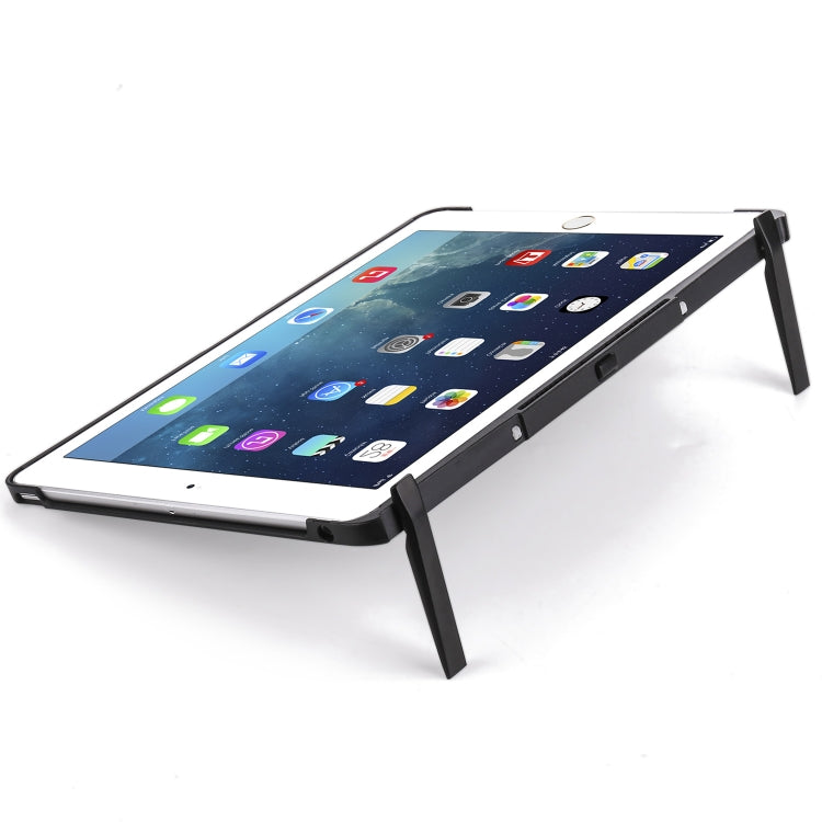 F611 着脱式 カラフルバックライト アルミニウム バックプレート ワイヤレス Bluetooth キーボード タブレットケース iPad Air 2 / 9.7 (2018) / 9.7インチ (2017) / Air / Pro 9.7インチ 用