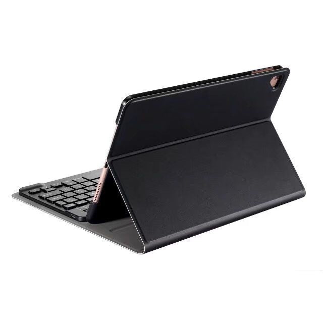 着脱式 Bluetooth キーボード + 横開きレザー タブレットケース ホルダー付き iPad Pro 9.7インチ、iPad Air、iPad Air 2、iPad 9.7インチ (2017)、iPad 9.7インチ (2018) 用、A07 ブラック、A07 ゴールド、A07 ブルー、A07 ローズゴールド
