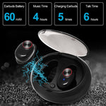 BTH-V5 DSPノイズキャンセリングイヤーバッズ スポーツワイヤレスBluetooth V5.0 ヘッドセット 充電ケース付き、iPhoneおよびAndroid対応