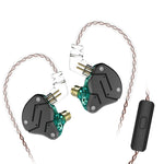 KZ ZSN サークルアイアン ムービングアイアン クアッドコア 有線コントロール インイヤー メガバス HiFi イヤホン マイク付き