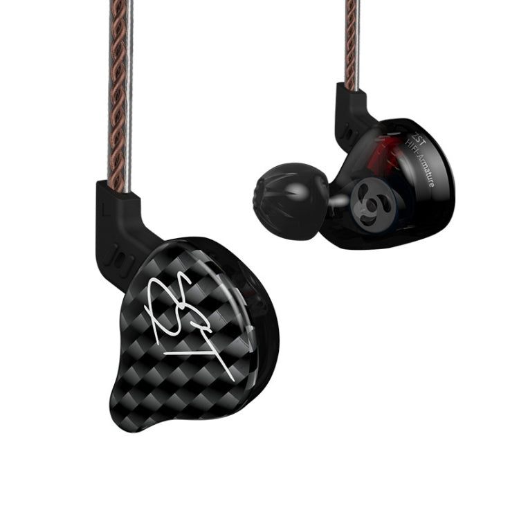 KZ ZST サークルアイアン インイヤー メガバス MP3 デュアルユニットイヤホン マイクなし