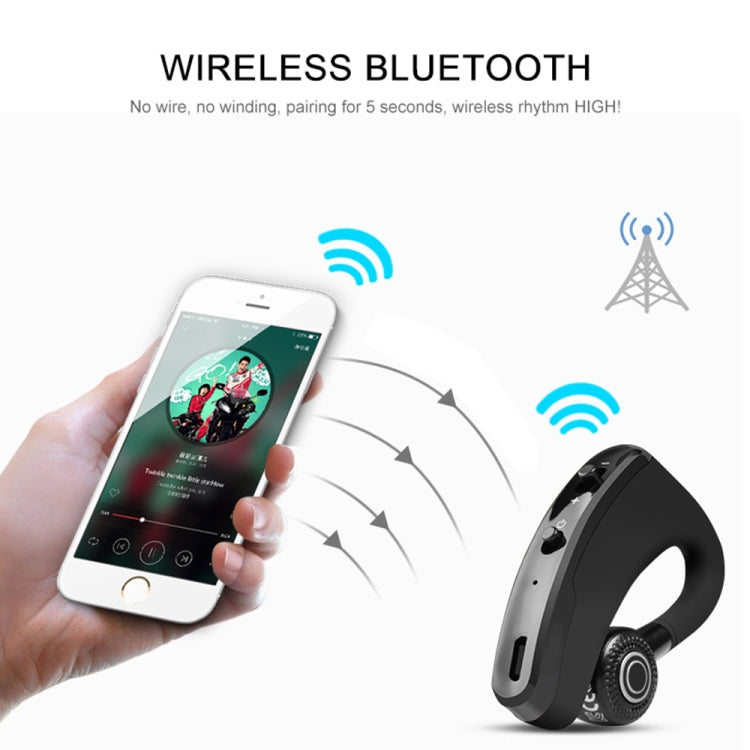 V9 ビジネスハンズフリー ワイヤレス Bluetooth ヘッドセット CSR 4.1 マイク付き ドライバー スポーツ用