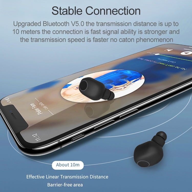 Q1 TWS Bluetooth 5.0 両耳ステレオ ワイヤレススポーツ Bluetooth イヤホン