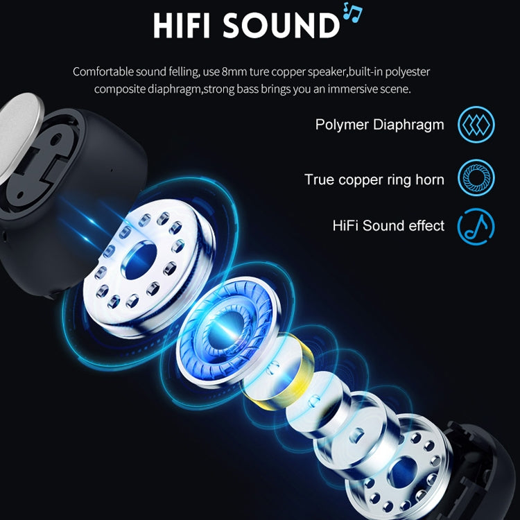 Q2 TWS Bluetooth 5.0 両耳ステレオ ワイヤレススポーツ Bluetooth イヤホン