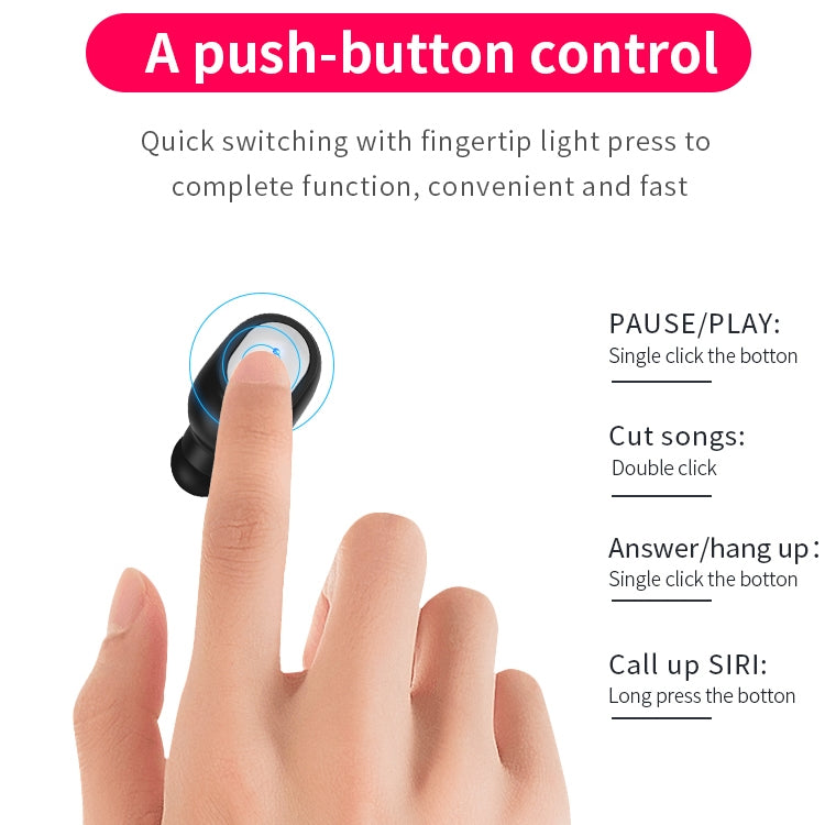 Q2 TWS Bluetooth 5.0 両耳ステレオ ワイヤレススポーツ Bluetooth イヤホン