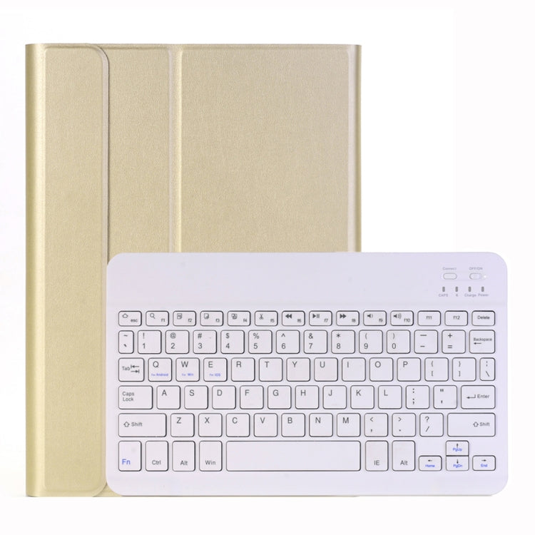 A102 iPad 10.2インチ 用 超薄型 着脱式 Bluetooth キーボード レザー タブレットケース スタンド機能付き、ゴールド、ローズゴールド、ブラック、ダークブルー
