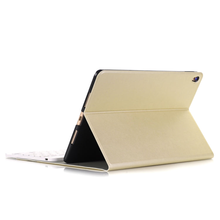 A102 iPad 10.2インチ 用 超薄型 着脱式 Bluetooth キーボード レザー タブレットケース スタンド機能付き、ゴールド、ローズゴールド、ブラック、ダークブルー