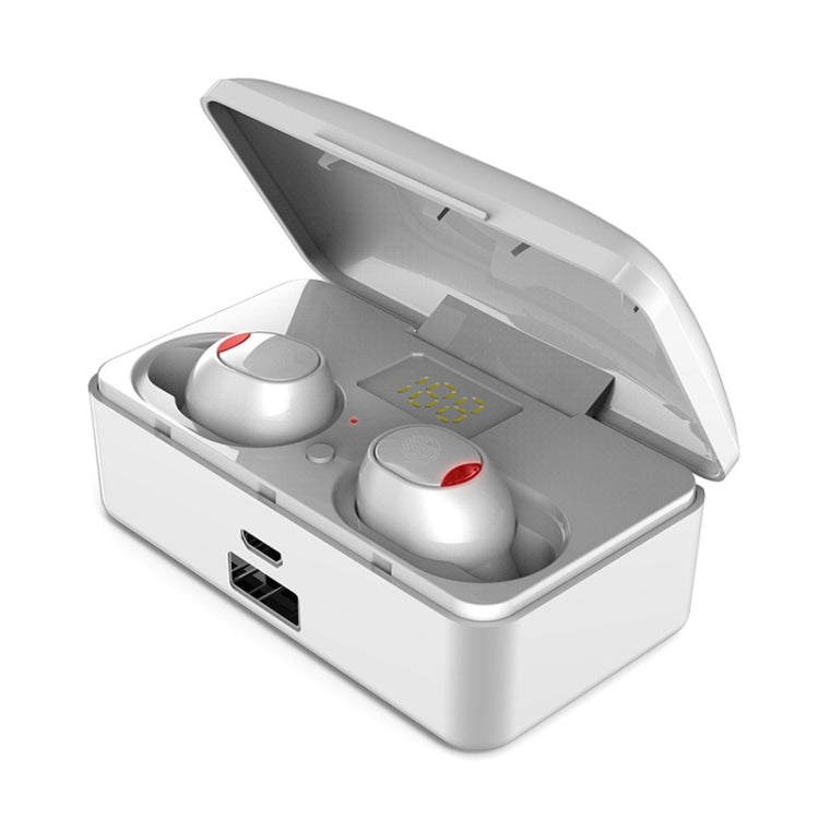 G10 TWS Bluetooth 5.0 ワイヤレスBluetoothイヤホン 充電ボックス付き、デジタルディスプレイ & HD通話 & パワーバンク対応、G10