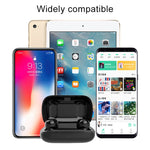 TWS-4 IPX5防水 Bluetooth 5.0 タッチ式ワイヤレスBluetoothイヤホン 充電ボックス付き、HD通話 & 音声案内対応、TWS-4