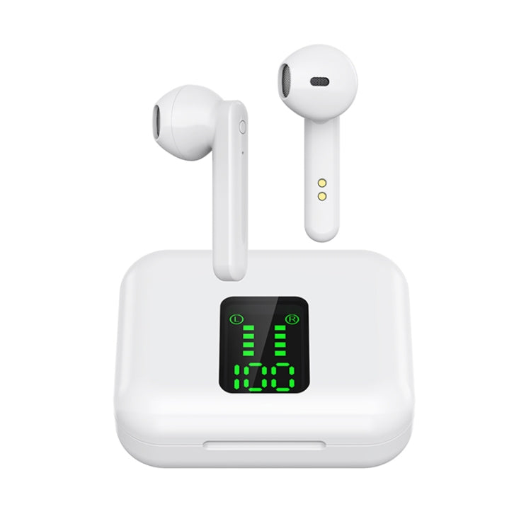 P100pro TWS Bluetooth 5.0 タッチ式ワイヤレスBluetoothイヤホン 充電ボックス＆LEDスマートデジタルディスプレイ付き、Siri＆通話対応