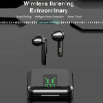 P100pro TWS Bluetooth 5.0 タッチ式ワイヤレスBluetoothイヤホン 充電ボックス＆LEDスマートデジタルディスプレイ付き、Siri＆通話対応