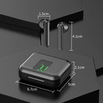 P100pro TWS Bluetooth 5.0 タッチ式ワイヤレスBluetoothイヤホン 充電ボックス＆LEDスマートデジタルディスプレイ付き、Siri＆通話対応