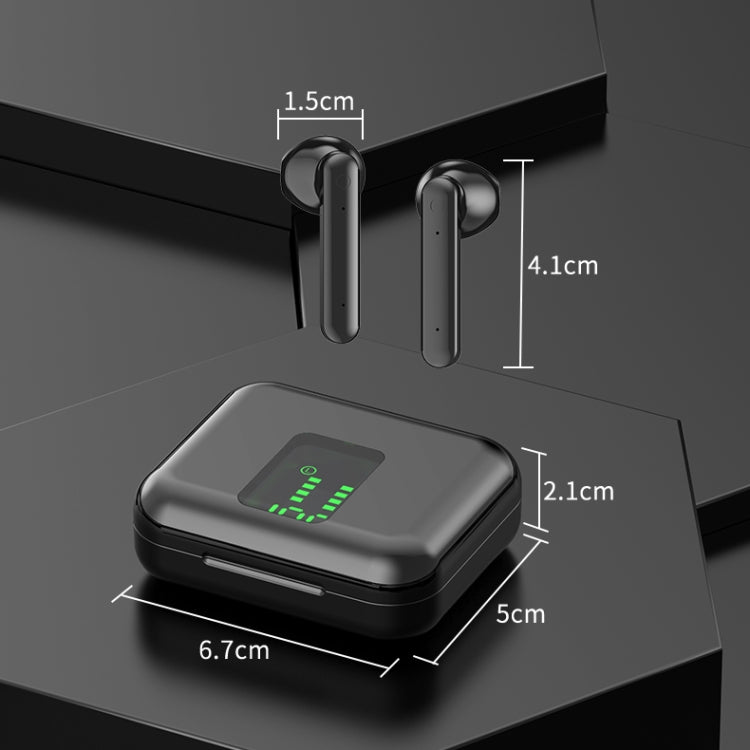 P100pro TWS Bluetooth 5.0 タッチ式ワイヤレスBluetoothイヤホン 充電ボックス＆LEDスマートデジタルディスプレイ付き、Siri＆通話対応