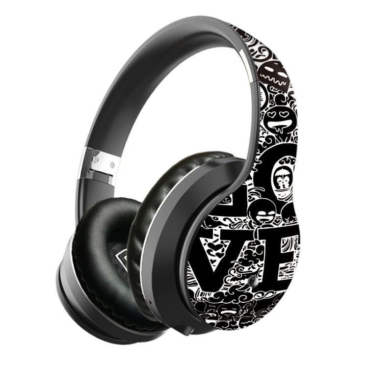 B1 グラフィティパターンワイヤレスBluetooth V5.0ヘッドセット