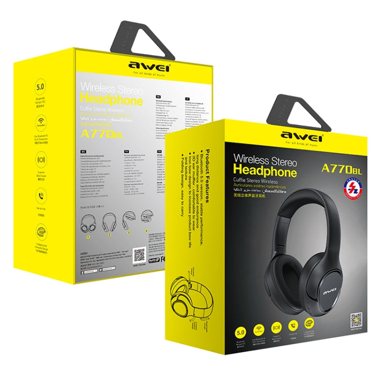 AWEI A770BL Bluetooth 5.0 ステレオ ワイヤレス Bluetooth ヘッドセット