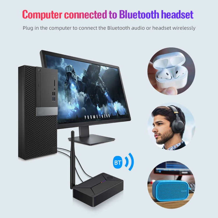 TX13 3-in-1 ポータブル Bluetooth 5.0 デジタル光学同軸オーディオトランスミッター 3.5mmジャック付き Bluetoothスピーカー／ヘッドセット用、TX13