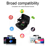 Q83 ワイヤレス耳掛けスポーツ Bluetoothイヤホン 充電ボックス付き、3画面LED電源表示 & モバイルバッテリー対応、Q83