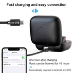 Q83 ワイヤレス耳掛けスポーツ Bluetoothイヤホン 充電ボックス付き、3画面LED電源表示 & モバイルバッテリー対応、Q83