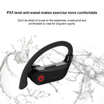Q83 ワイヤレス耳掛けスポーツ Bluetoothイヤホン 充電ボックス付き、3画面LED電源表示 & モバイルバッテリー対応、Q83