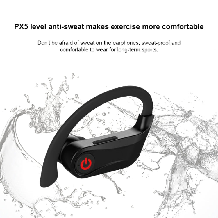 Q83 ワイヤレス耳掛けスポーツ Bluetoothイヤホン 充電ボックス付き、3画面LED電源表示 & モバイルバッテリー対応、Q83