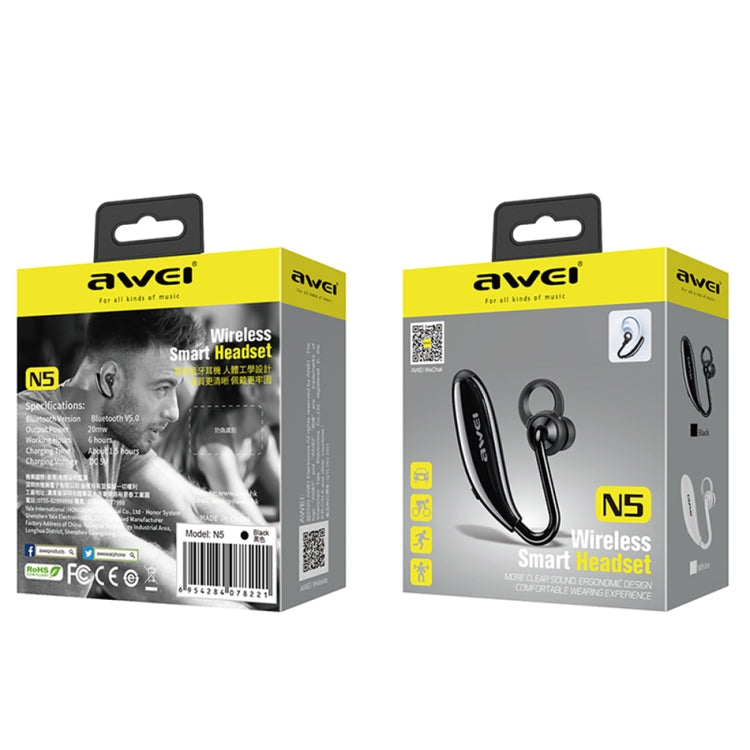 awei N5 両耳ワイヤレスBluetooth 5.0ヘッドセット