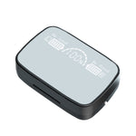 M9 Bluetooth 5.1 TWS ミラー デジタルディスプレイ ワイヤレス Bluetooth イヤホン 充電ボックス付き フラッシュライト搭載、タッチ操作対応 & Siri & バッテリー表示、M9（ブラック）