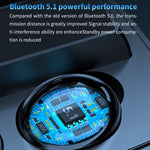 M9 Bluetooth 5.1 TWS ミラー デジタルディスプレイ ワイヤレス Bluetooth イヤホン 充電ボックス付き フラッシュライト搭載、タッチ操作対応 & Siri & バッテリー表示、M9（ブラック）