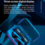 M19 Bluetooth 5.1 TWS デジタルディスプレイ ワイヤレス Bluetooth イヤホン 充電ボックス付き、タッチ操作対応 & Siri & バッテリー表示