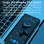 M19 Bluetooth 5.1 TWS デジタルディスプレイ ワイヤレス Bluetooth イヤホン 充電ボックス付き、タッチ操作対応 & Siri & バッテリー表示