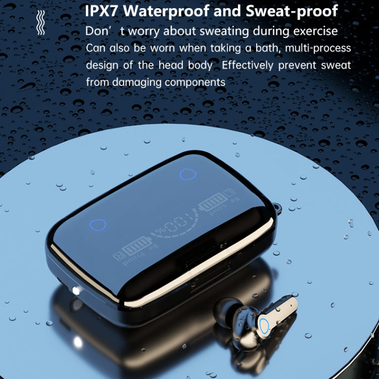 M19 Bluetooth 5.1 TWS デジタルディスプレイ ワイヤレス Bluetooth イヤホン 充電ボックス付き、タッチ操作対応 & Siri & バッテリー表示